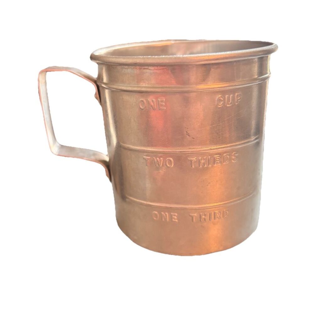 Vintage ALUMINUM Measuring ONE Cup w/ Handle & Spout #3